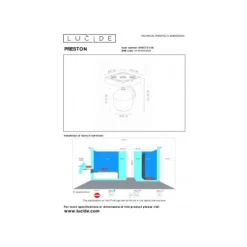 Lucide PRESTON Plafondspot Badk.-Zwart-1xGU10-50W-IP44 Hot