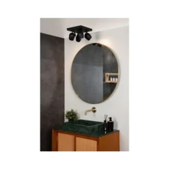 Lucide PRESTON Plafondspot Badk.-Zwart-4xGU10-50W-IP44 Sale