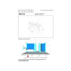 Lucide PRESTON Plafondspot Badk.-Zwart-2xGU10-50W-IP44 Clearance