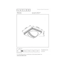Lucide PRIVAS Wandlamp Buiten-Zwart-2xE27-60W-IP44-PVC