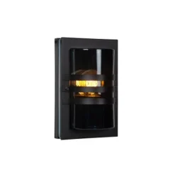 Lucide PRIVAS Wandlamp Buiten-Zwart-1xE27-60W-IP44-PVC New