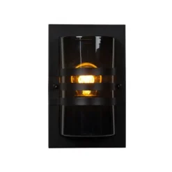 Lucide PRIVAS Wandlamp Buiten-Zwart-1xE27-60W-IP44-PVC New