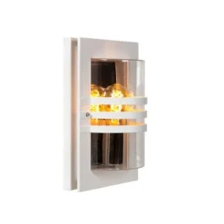 Lucide PRIVAS Wandlamp Buiten-Wit-1xE27-60W-IP44-PVC Outlet