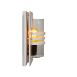 Lucide PRIVAS Wandlamp Buiten-Wit-1xE27-60W-IP44-PVC Outlet