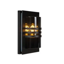 Lucide PRIVAS Wandlamp Buiten-Zwart-1xE27-60W-IP44-PVC Sale