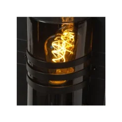 Lucide PRIVAS Wandlamp Buiten-Zwart-1xE27-60W-IP44-PVC Sale