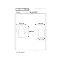 Lucide PUNCH Plafondspot-Wit-1xGU10-35W-Metaal New