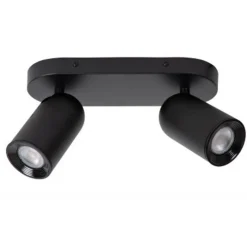 Lucide PUNCH Plafondspot-Zwart-2xGU10-35W-Metaal Best