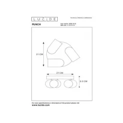 Lucide PUNCH Plafondspot-Zwart-Ø21-3xGU10-35W-Metaal Clearance