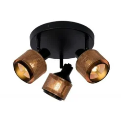 Lucide RAFA - Plafondspot - Ø 42 cm - 3xE14 - Zwart Outlet