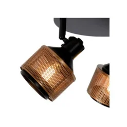 Lucide RAFA - Plafondspot - Ø 42 cm - 3xE14 - Zwart Outlet