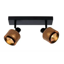 Lucide RAFA - Plafondspot - 2xE14 - Zwart Hot