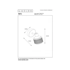 Lucide RAFA - Wandspot - 1xE14 - Zwart Hot