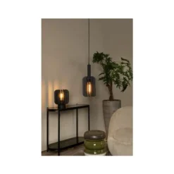 Lucide RAFAL Hanglamp-Grijs-Ø20-1xE27-40W-Vilt Sale