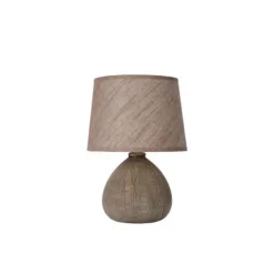 Lucide RAMZI - Tafellamp - Ø 18 cm - 1xE14 - Bruin Discount