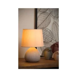 Lucide RAMZI - Tafellamp - Ø 18 cm - 1xE14 - Beige Online