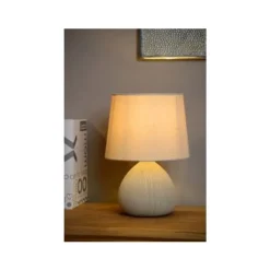 Lucide RAMZI - Tafellamp - Ø 18 cm - 1xE14 - Beige Online