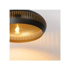 Lucide RAYCO Plafonnière-Zwart-Ø45-1xE27-40W-Staal Sale