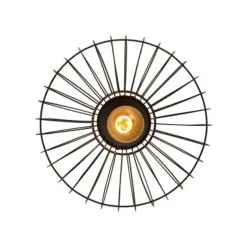 Lucide REDA Plafonnier E27 Ø32cm H24cm Zwart New