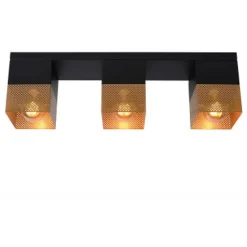 Lucide RENATE - Plafonnière - 3xE27 - Zwart Clearance