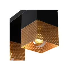 Lucide RENATE - Plafonnière - 3xE27 - Zwart Clearance