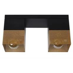 Lucide RENATE - Plafonnière - 2xE27 - Zwart Sale