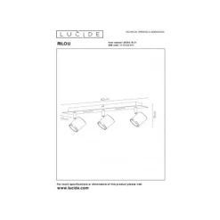 Lucide RILOU - Plafondspot - LED Dimb. - GU10 - 3x5W 3000K - Wit Discount