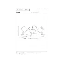 Lucide RILOU - Plafondspot - LED Dimb. - GU10 - 4x5W 3000K - Wit Best