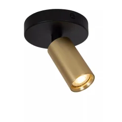 Lucide RITMO - Plafondspot - Ø 10 cm - 1xGU10 (MR11) - Mat Goud / Messing Outlet