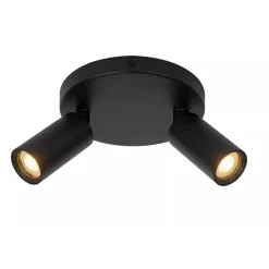Lucide RITMO - Plafondspot - Ø 15 cm - 2xGU10 (MR11) - Zwart Online
