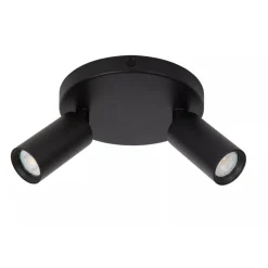 Lucide RITMO - Plafondspot - Ø 15 cm - 2xGU10 (MR11) - Zwart Online