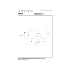 Lucide RÖMER - Wandlamp - Ø 24 cm - 1xE27 - Beige Hot