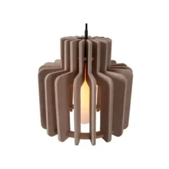 Lucide ROLLO Hanglamp-Taupe-1xE27-40W-Vilt