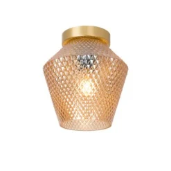 Lucide ROSALIND - Plafonnière - Ø 21 cm - 1xE27 - Amber Discount