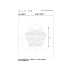 Lucide ROSALIND - Plafonnière - Ø 21 cm - 1xE27 - Amber Discount