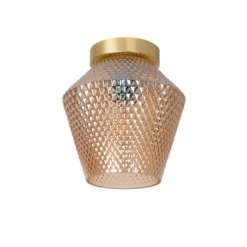 Lucide ROSALIND - Plafonnière - Ø 21 cm - 1xE27 - Amber Discount