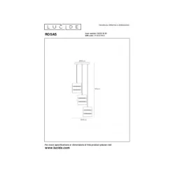 Lucide ROSAS Hanglamp-Zwart-Ø43-3xE27-40W-Metaal