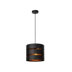 Lucide ROSAS Hanglamp-Zwart-Ø26-1xE27-40W-Metaal