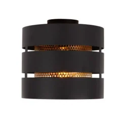 Lucide ROSAS Plafonnière-Zwart-Ø26-1xE27-40W-Metaal Online