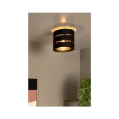 Lucide ROSAS Plafonnière-Zwart-Ø26-1xE27-40W-Metaal Online