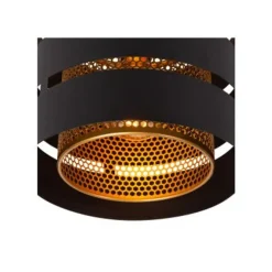 Lucide ROSAS Plafonnière-Zwart-Ø26-1xE27-40W-Metaal Online