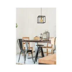 Lucide RUBEN Hanglamp 1x E27 40W Zwart / mat goud Hot