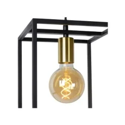 Lucide RUBEN Hanglamp 1x E27 40W Zwart / mat goud Hot
