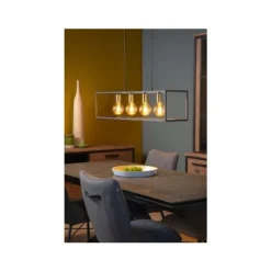 Lucide RUBEN Hanglamp 4x E27 40W Zwart / mat goud Outlet