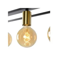Lucide RUBEN Hanglamp 4x E27 40W Zwart / mat goud Outlet