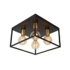Lucide RUBEN Plafonnière-Zwart-4xE27-40W-Metaal Outlet