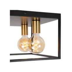 Lucide RUBEN Plafonnière-Zwart-4xE27-40W-Metaal Outlet