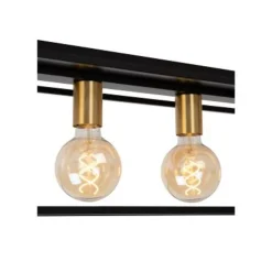 Lucide RUBEN Plafonnière-Zwart-4xE27-40W-Metaal