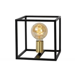 Lucide RUBEN Tafellamp 1x E27 40W Zwart / mat goud New