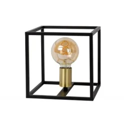 Lucide RUBEN Tafellamp 1x E27 40W Zwart / mat goud New